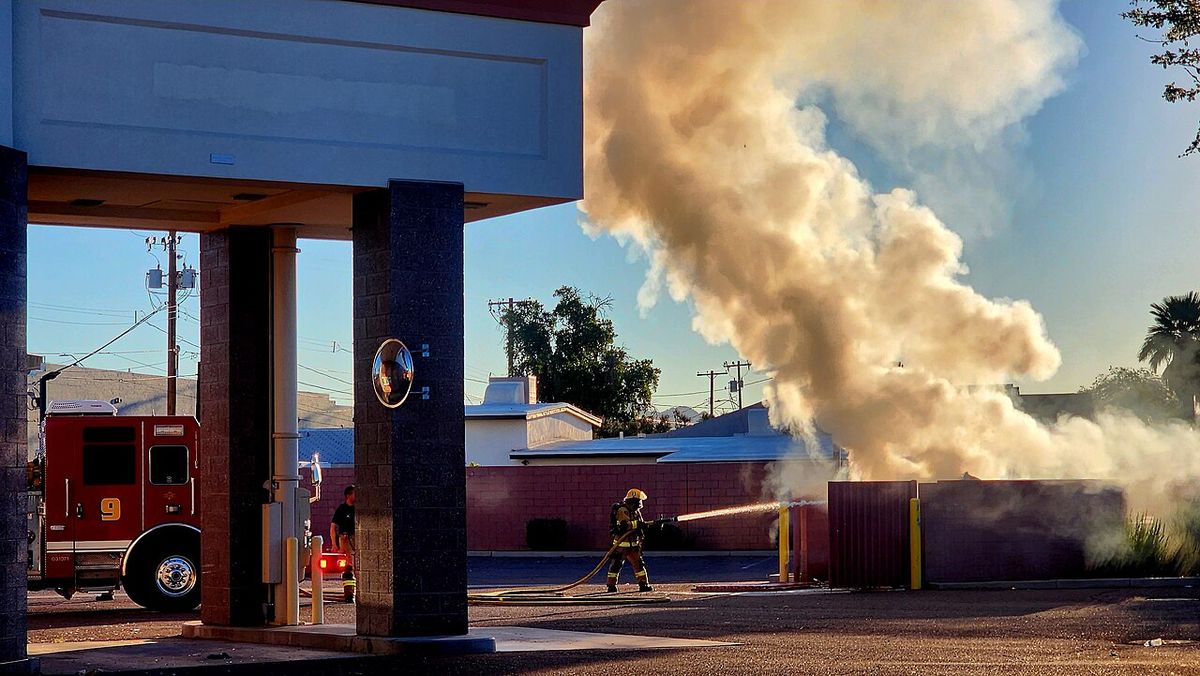 Phoenix firefighter on a call